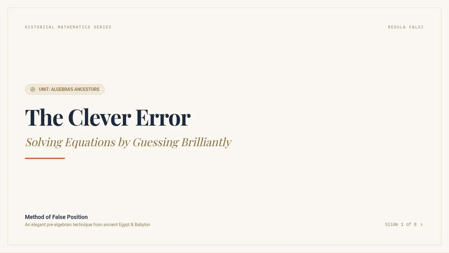 The Clever Error Slides