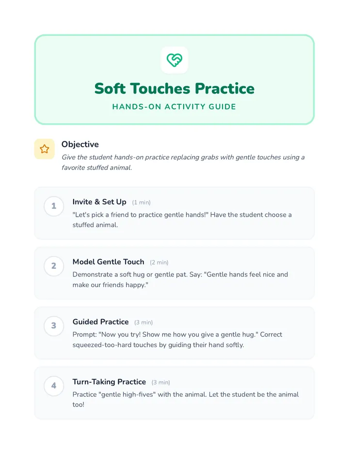 Soft Touches Activity