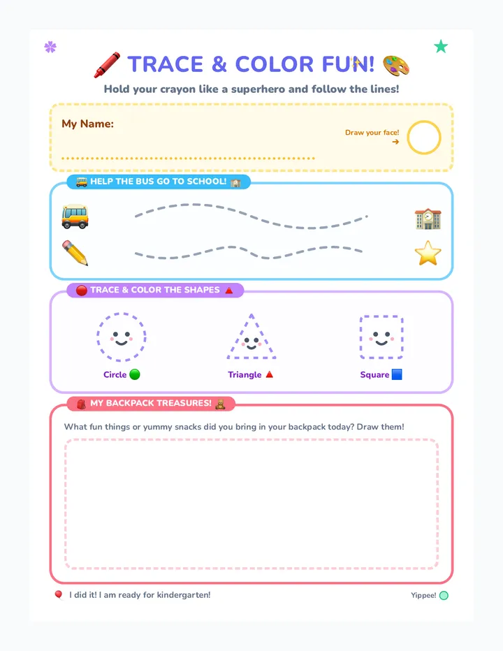 Crayon Castle Worksheet
