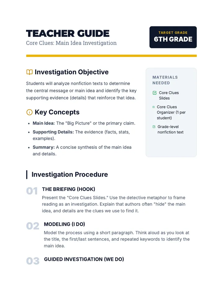 Core Clues Guide