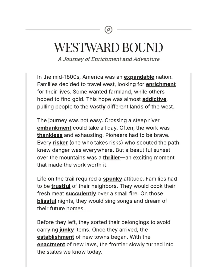 Westward Bound Passage