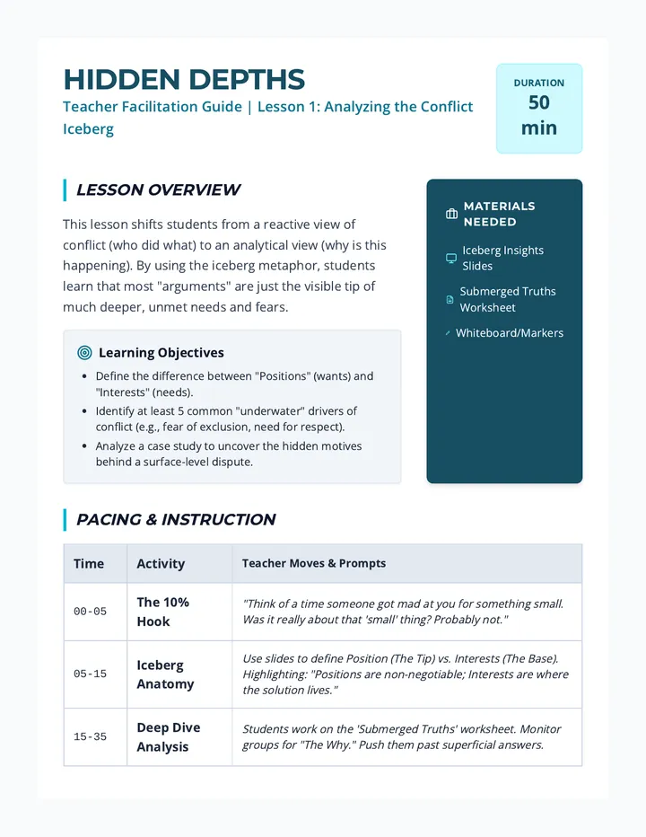 Hidden Depths Teacher Guide