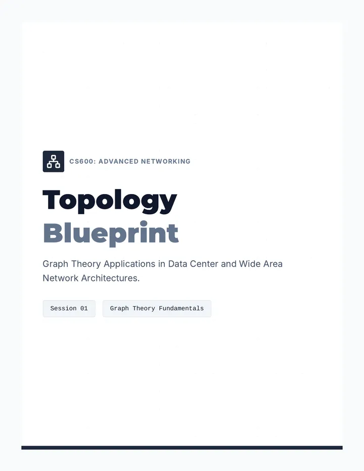 Topology Blueprint Slides