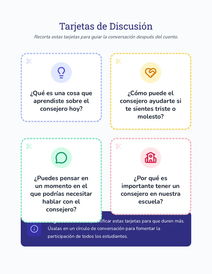Tarjetas de Discusión Consejero
