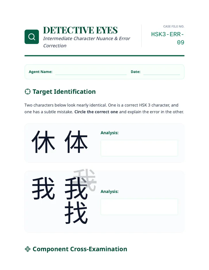 Detective Eyes Worksheet