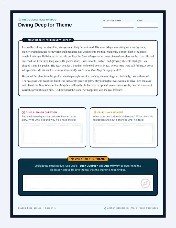 Heart of the Story Worksheet