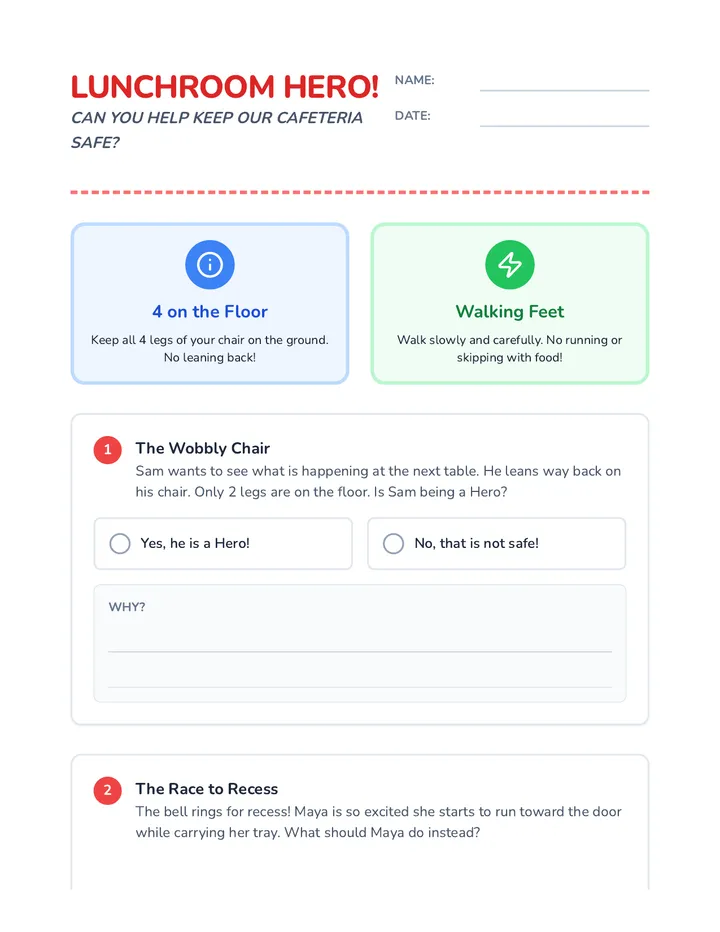 Hero Choice Worksheet