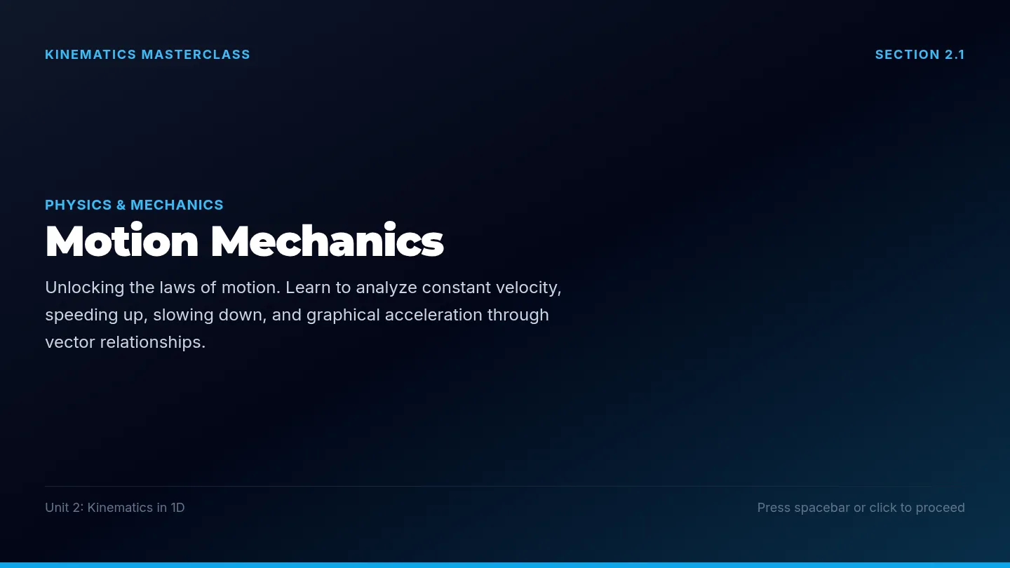 Motion Mechanics Slides