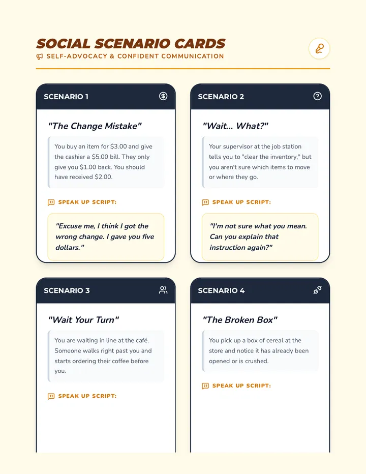 Social Scenario Cards