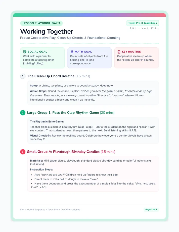 Day Three Daily Playbook