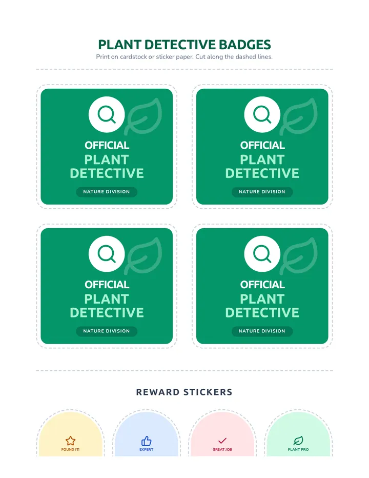 Plant Detective Sticker Sheet