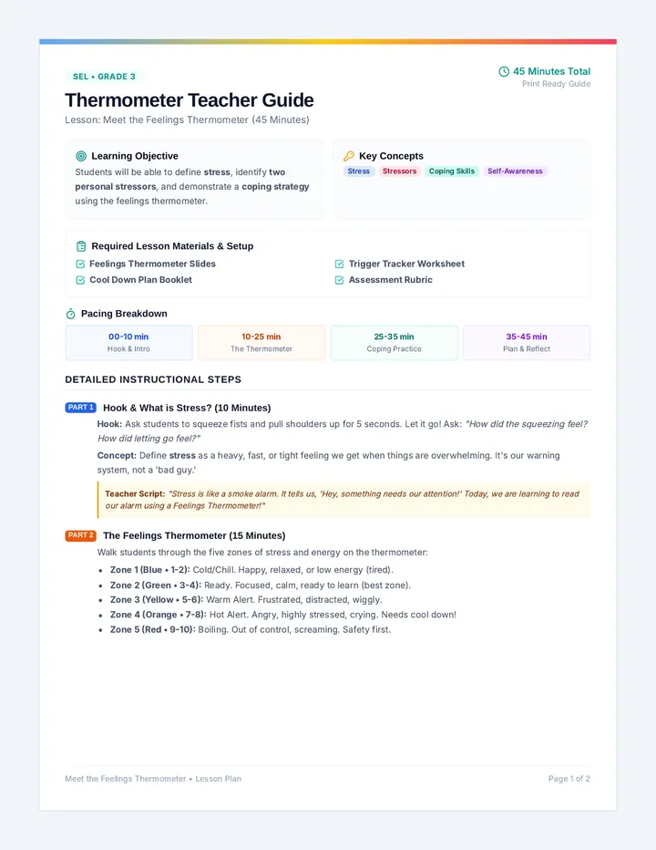 Meet the Feelings Thermometer • Lesson • Lenny.com