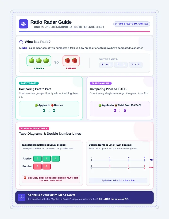 Ratio Radar Anchor Sheet