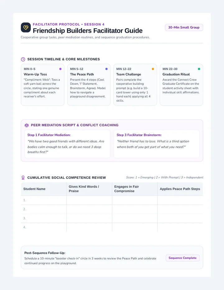 Friendship Builders Facilitator Guide