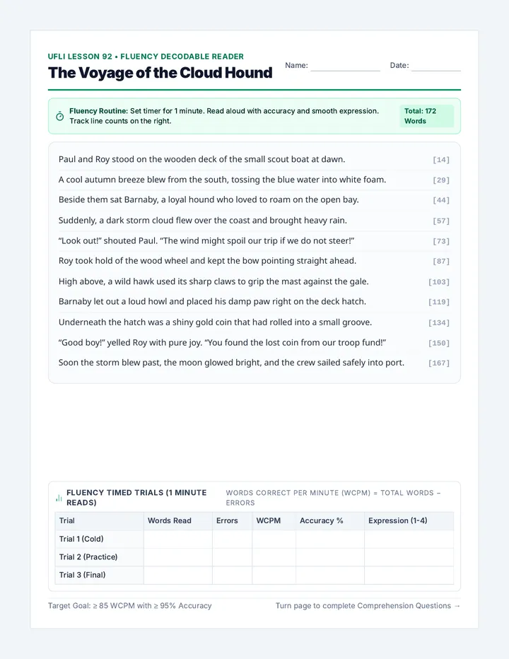 Voyage Hound Fluency Reader