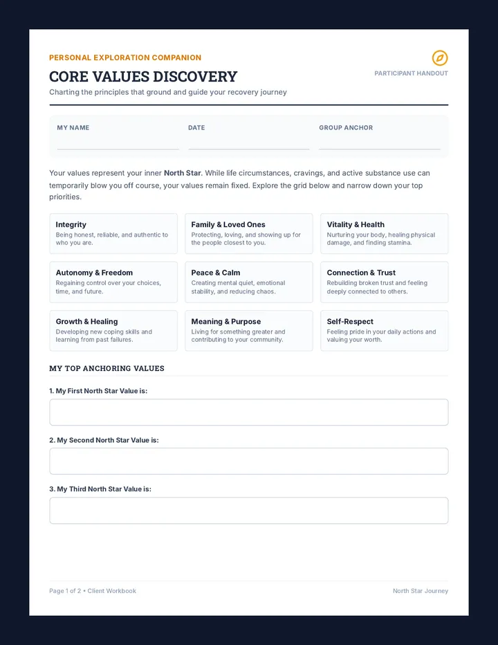 North Star Client Worksheet