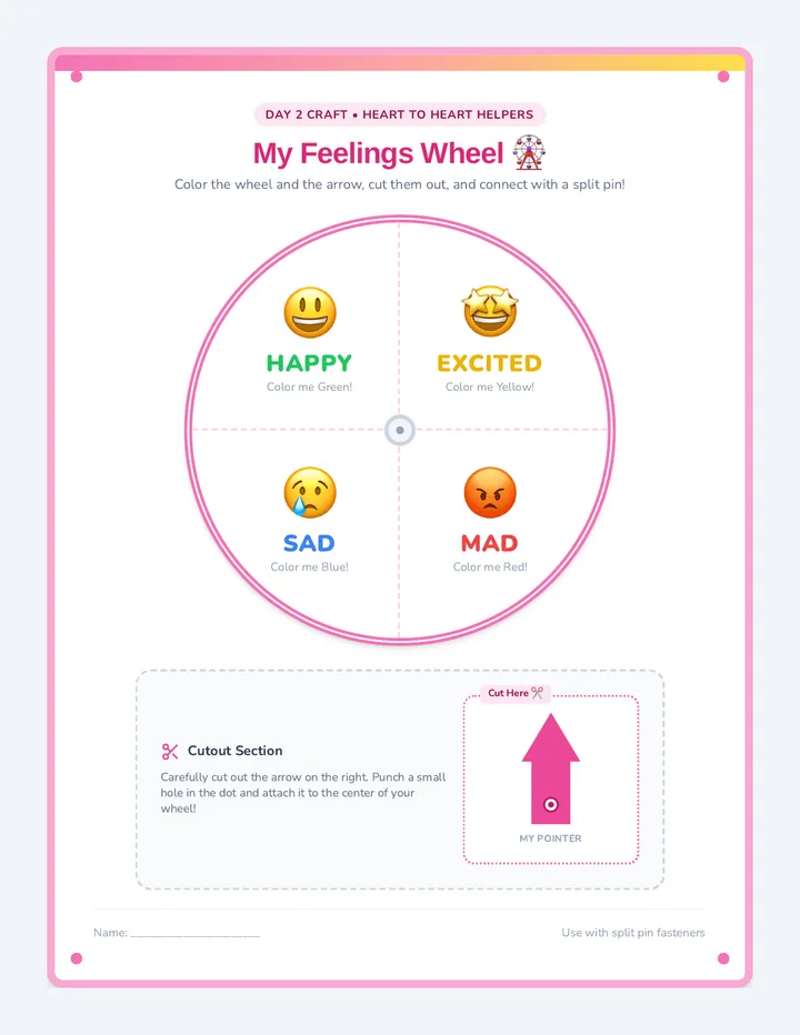 Feelings Wheel Craft