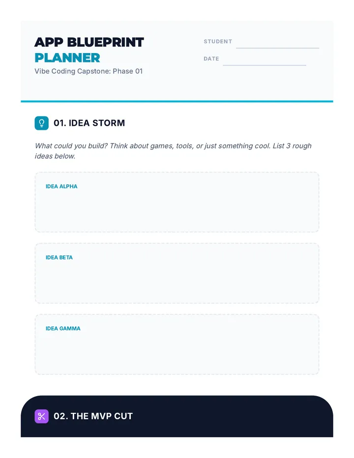App Planner Worksheet