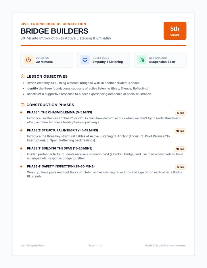 Bridge Builders Teacher Guide