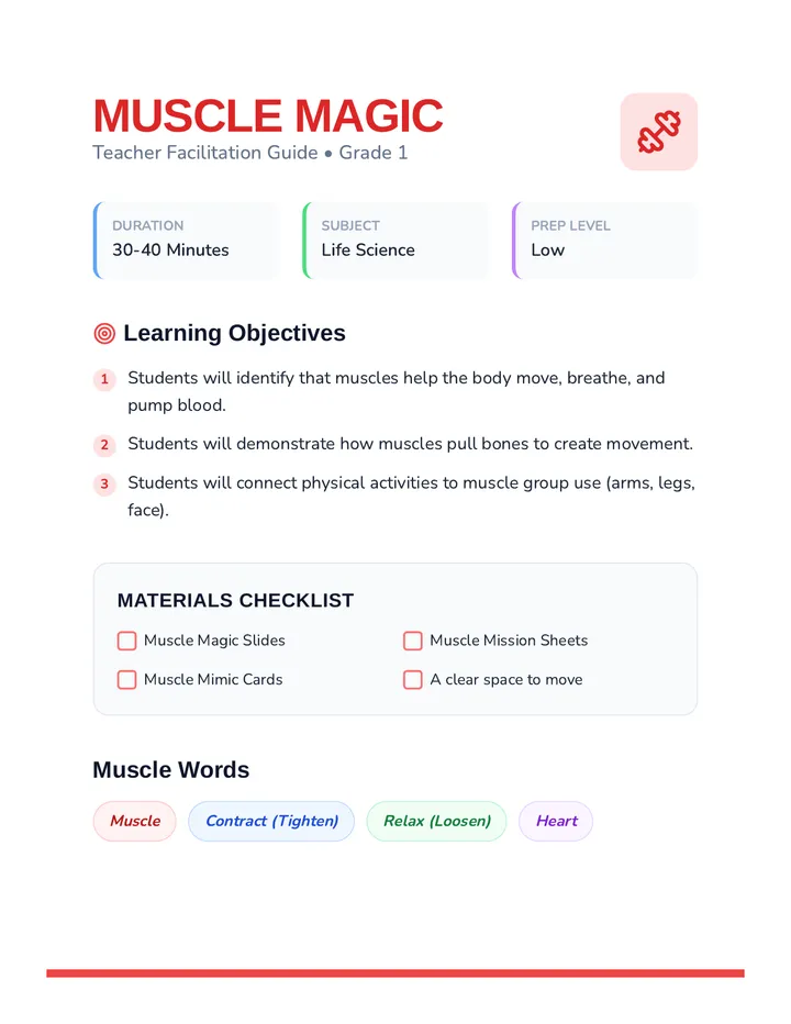 Muscle Magic Teacher Guide