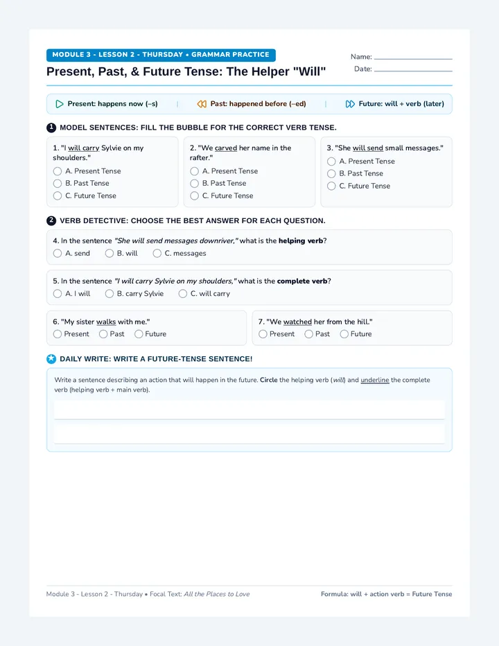 Future Tense Worksheet