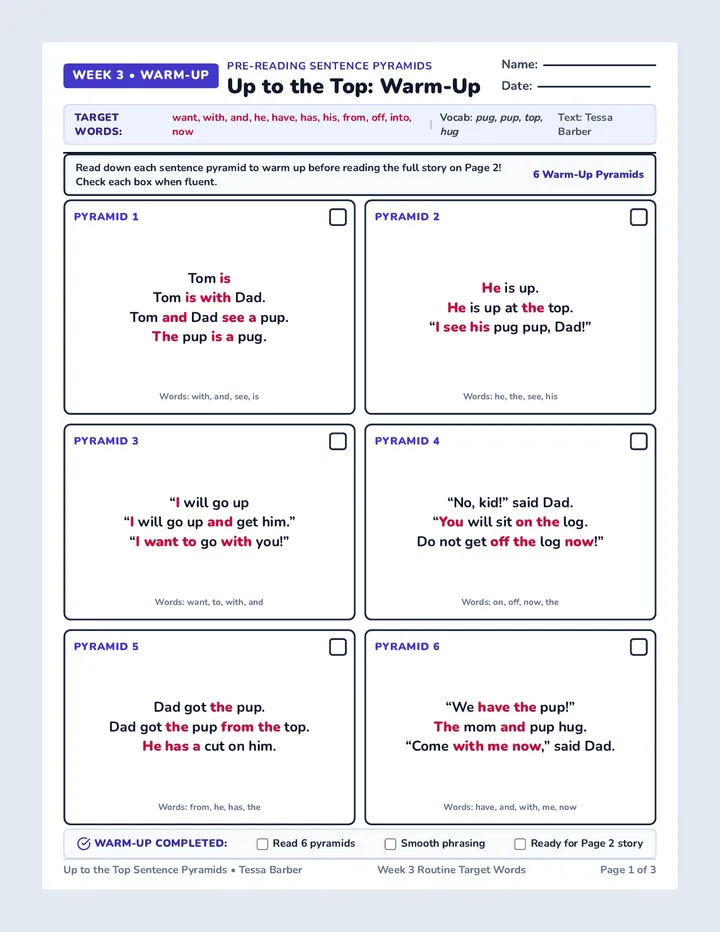 Week 3 Tuesday Decodable Reader