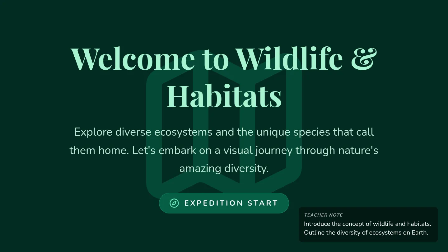 Wildlife and Habitats Slide Deck