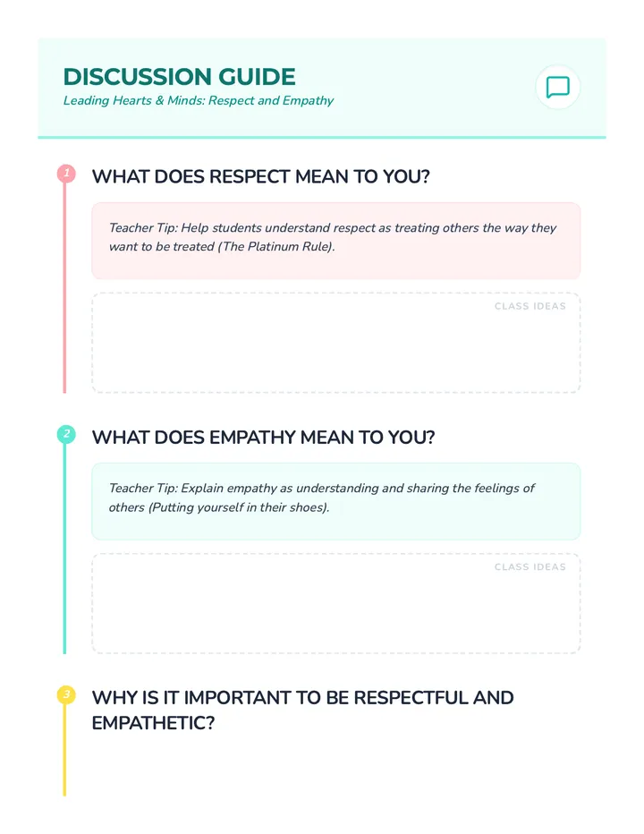 Respect and Empathy Discussion Guide