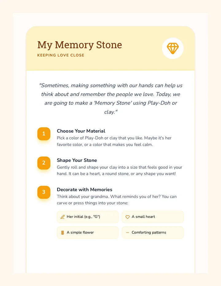 Memory Stone Activity Guide