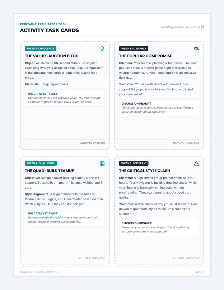 Catalyst Activity Task Cards