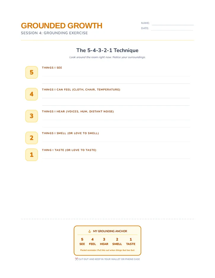 Grounded Growth Worksheet Slice