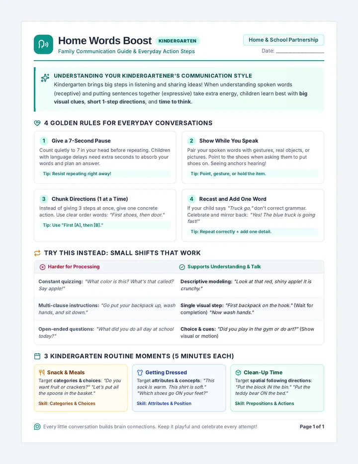 Family Language Guide Handout