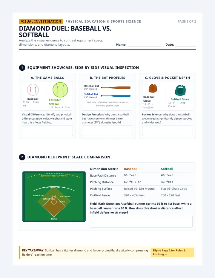 Diamond Duel Comparison Worksheet