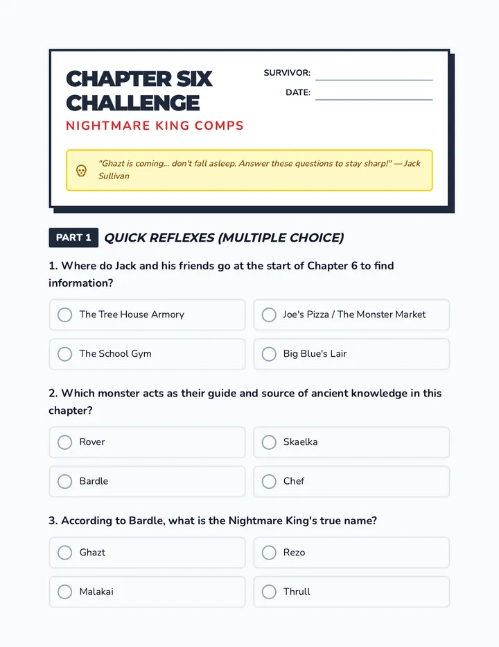 Chapter Six Challenge Worksheet