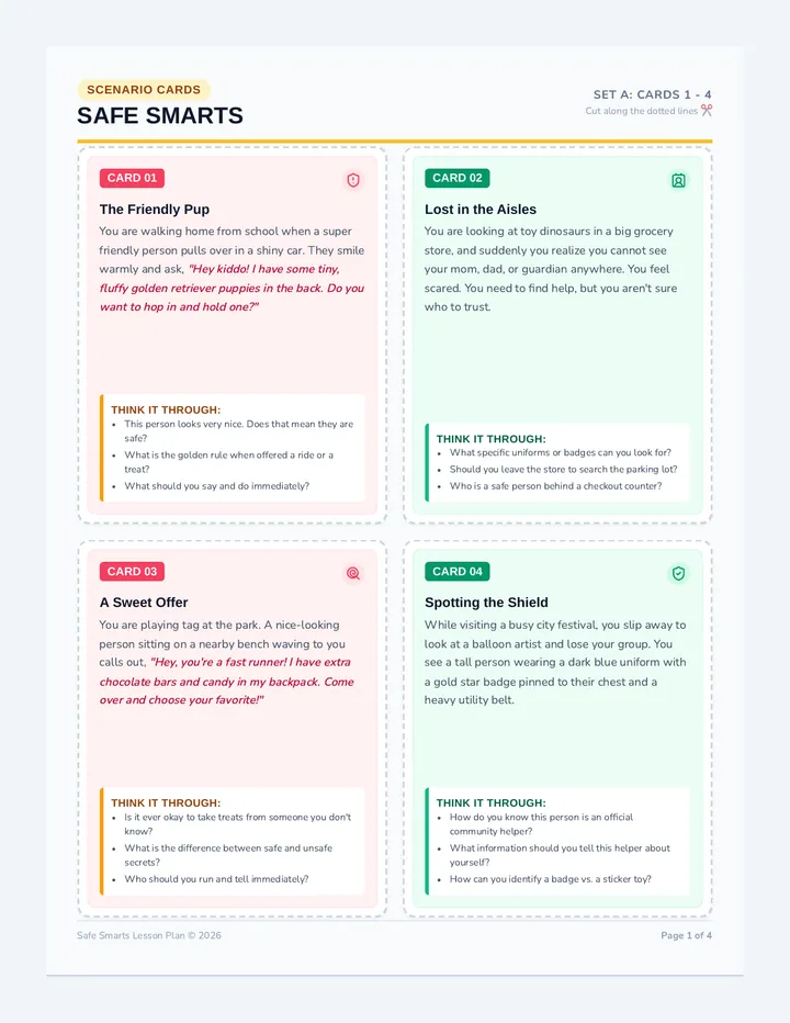 Safe Smarts Discussion Cards