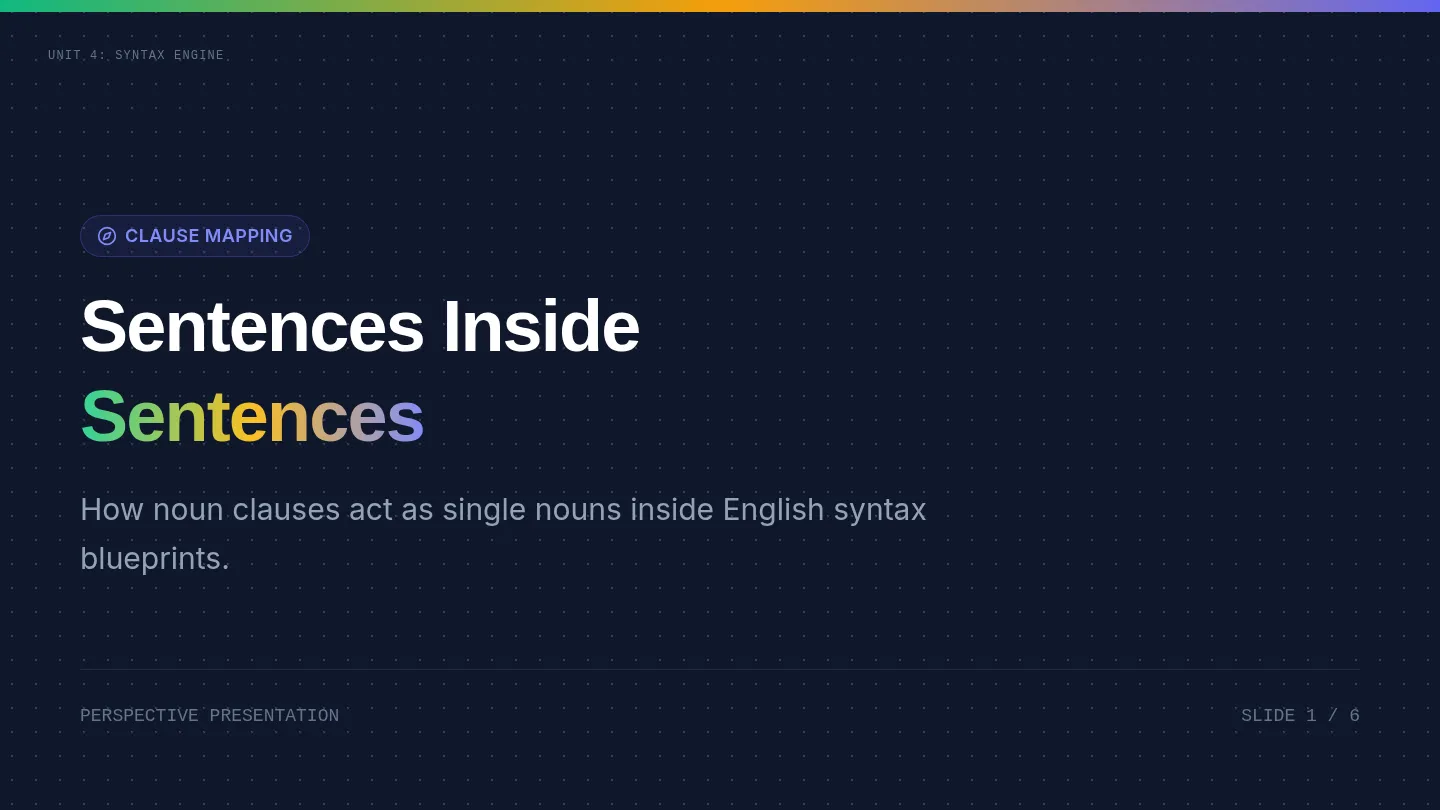 Clause Mapping Slides