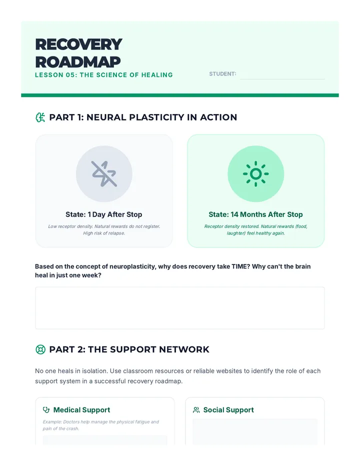 Recovery Roadmap Worksheet