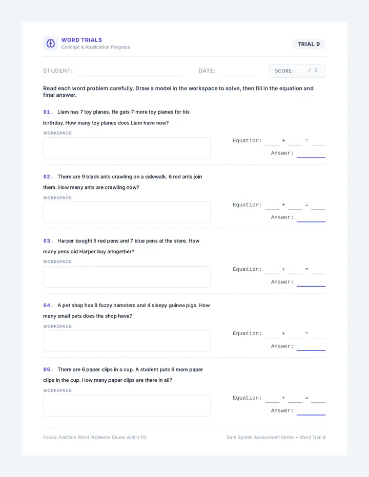 Word Problem Trial Nine