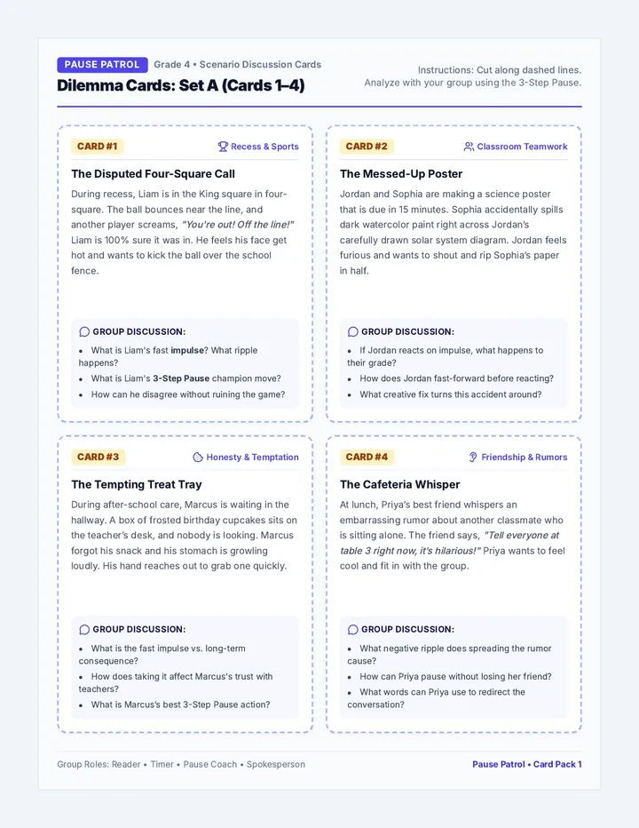 Choice Dilemmas Discussion Cards