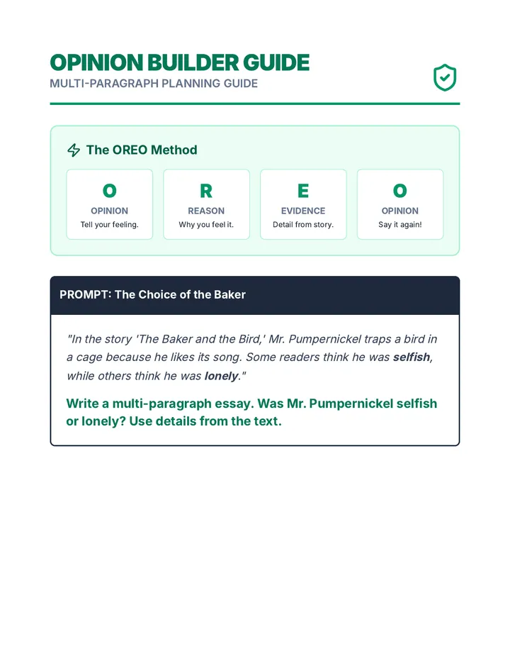 Opinion Builder Guide Worksheet