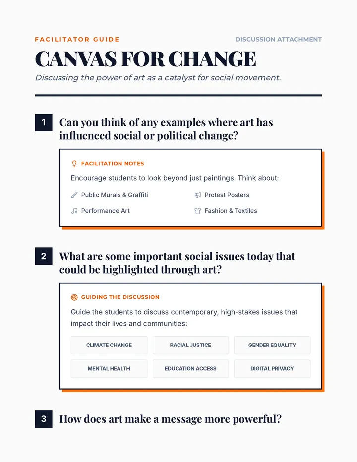 Canvas for Change Discussion Guide