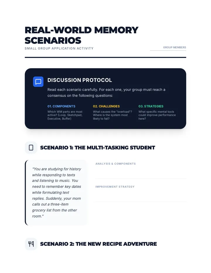 Real-World Memory Scenarios Activity