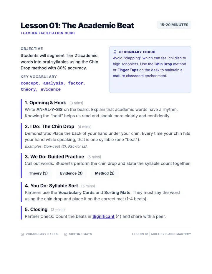 Academic Beat Teacher Guide