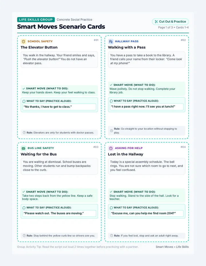 Smart Moves Scenario Cards