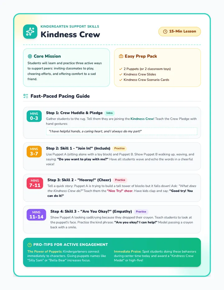 Kindness Crew Teacher Guide