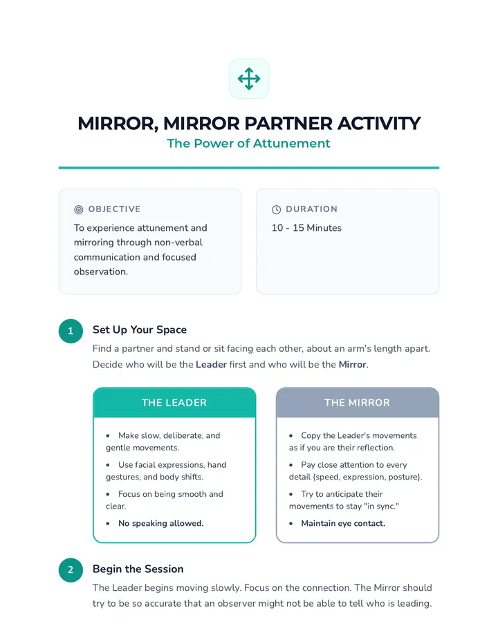 Mirror Mirror Activity Instructions