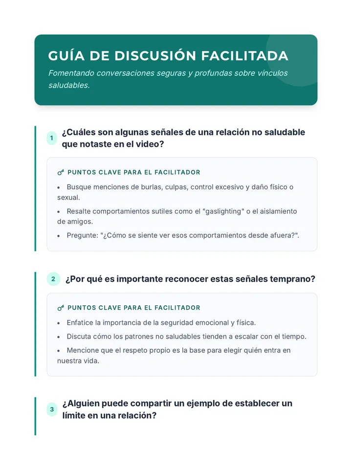 Vínculos Seguros Discussion Guide