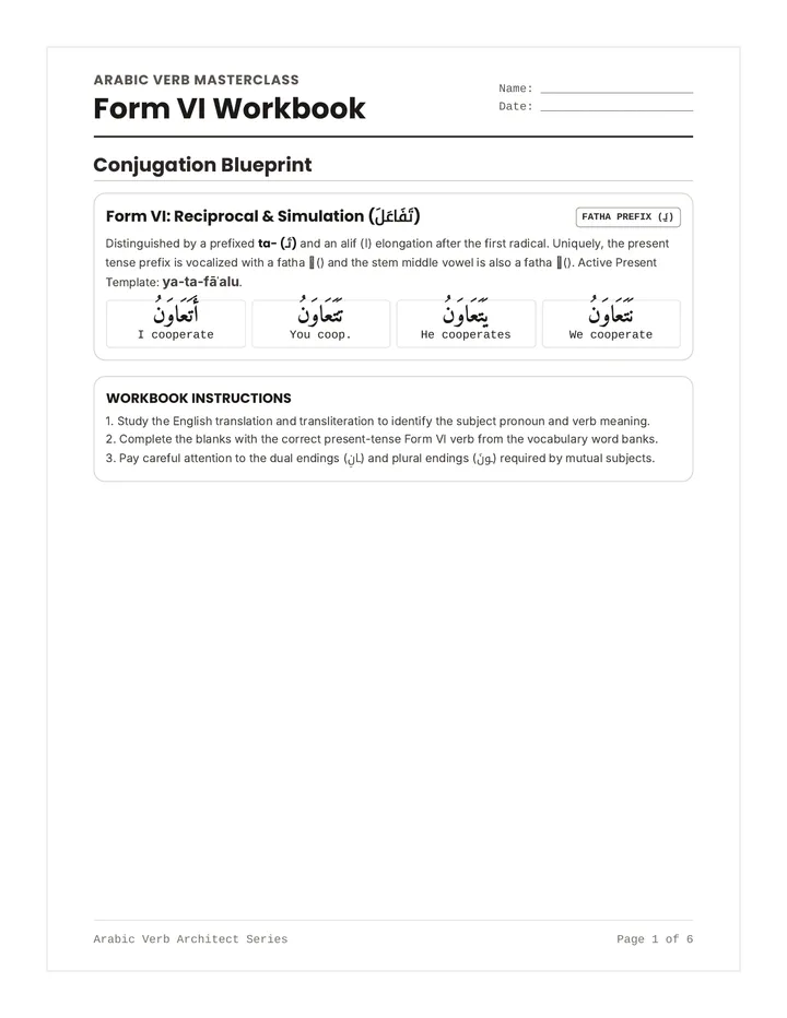 Form VI Workbook