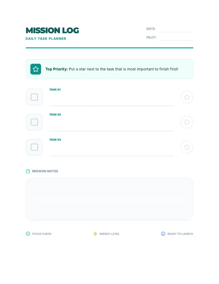Quick Planner Practice Activity