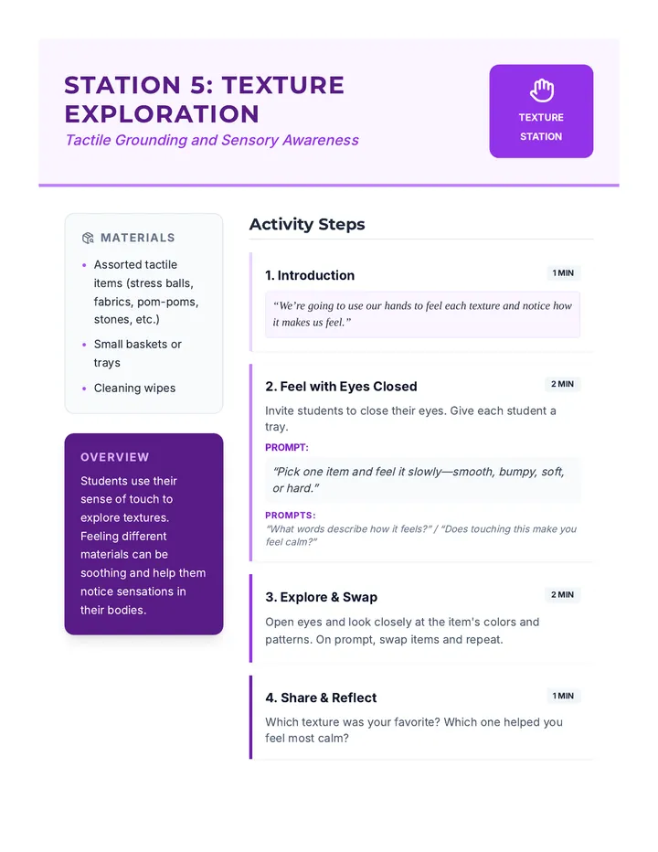Texture Exploration Activity Guide